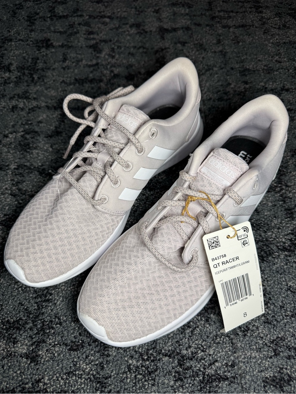 Adidas Womens Qt Racer Ice Purple Size 8